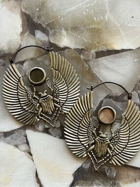 Ask and embla scarab hoops